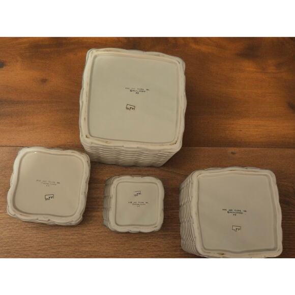 Fitz and Floyd Basketweave Kitchen Harvest Collection 4pc Canister Set w/ Lids - Picture 11 of 12